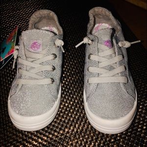 Roxy girls shoes silver canvas